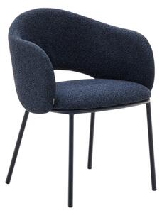 Tmavě modré čalouněné jídelní křeslo Maina – Kave Home
