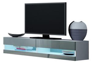 Televizní stolek VIGO NEW GREY A VG12 140 bílý / šedá lesk