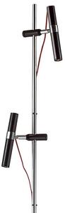 Stojací lampa VIPER FL, černá/chrom, 2× 3 W, teplá bílá 3000 K