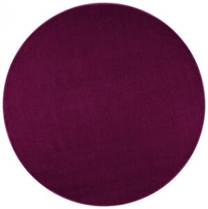 Hans Home | Kusový koberec Nasty 102368 Brombeer Violett kruh, fialová - 200x200 (průměr) kruh