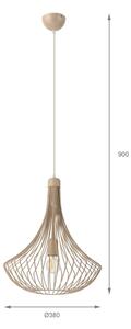 Lustr na lanku BALERINA 1xE27/15W/230V béžová