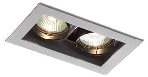 Výklopné přisazené bodové svítidlo MONE II, stříbrnošedé, patice GU53, 2× 50 W, 12 V