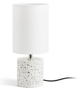 Stolní lampa CAMINO se stínidlem, bílá/dekor teraso, patice E27, 15 W