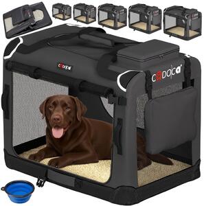 Skládací cestovní box pro psy XXL, antracitový 109444