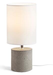 Stolní lampa CAMINO se stínidlem, bílá/cement, patice E27, 15 W