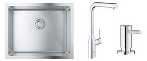 Sada kuchyňská baterie Grohe Essence 30270000, ocelový dřez Grohe K700 31574SD1, 40535000