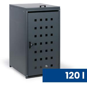 Přístřešek na popelnici do objemu 120 l, 114 x 57 x 62,3 cm, šedá