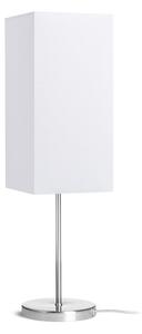 Stolní lampa NYC/TEMPO 15/30, stínidlo Polycotton bílé, podstavec nikl, patice E27, 15 W