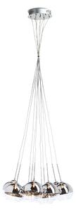Závěsné svítidlo ASTRAL, chromované sklo/čiré sklo, patice G4, 10× 20 W / 12 V