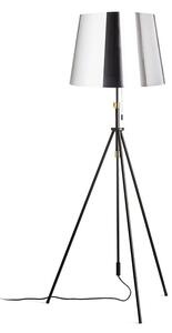 Stojací lampa LUTON/ILUSION, chromovaná fólie/černá/kov, patice E27, 15 W