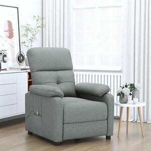 Masážní křeslo tmavě šedé textil 289673