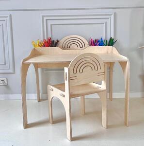 Židle RAINBOW ze dřeva do dětského pokoje - Bílá