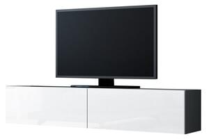Televizní stolek VIGO GREY B VG4 140 šedá / bílý lesk