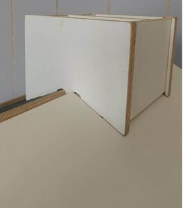 Kreslící domečkový stolek s tabulí a regálem - Nelakovaná