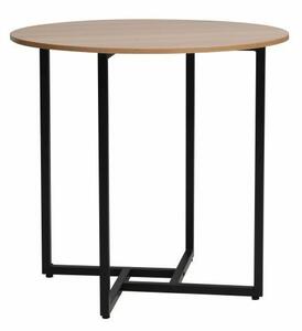Signal Kulatý jídelní stůl Alto 80 cm dub přírodní/černý