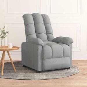 Polohovací křeslo světle šedé textil 289796