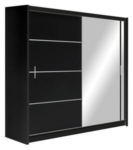 Šatní skříň Vista Barva korpusu: Černá, Rozměry: 203 cm