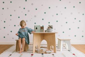 Dětský dřevěný stůl RONDO - Béžová