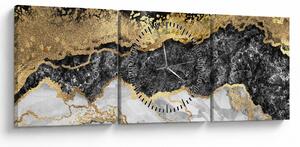 Obraz - Mramor (s hodinami) (90x30 cm)