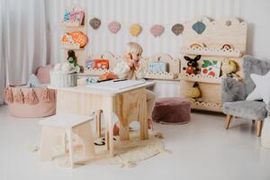 Dětský dřevěný stůl RONDO - Růžová