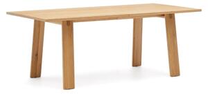 Rozkládací jídelní stůl s přídavnou deskou s deskou v dubovém dekoru 95x200 cm Arlen – Kave Home