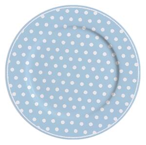 Porcelánový talíř dezertní s puntíky modrý 19 cm (ISABELLE ROSE)