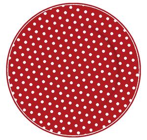 Porcelánový talíř velký s puntíky červený 23 cm (ISABELLE ROSE)