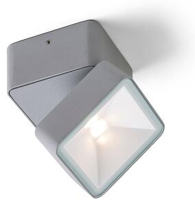 Venkovní přisazené nástěnné LED svítidlo FLAVIO SQ, světle šedá, 6 W, teplá bílá 3000 K, IP54