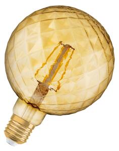 LED žárovka OSRAM Vintage Globe 125 DECO jantarová, patice E27, ekvivalent 40 W, teplá bílá 2500 K