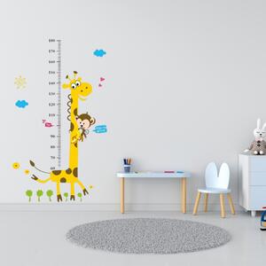 Samolepka na zeď "Dětský metr - Žirafa" 100x180 cm