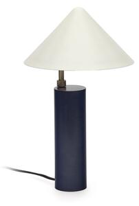 Tmavě modrá stolní lampa s kovovým stínidlem (výška 42 cm) Shiva – Kave Home