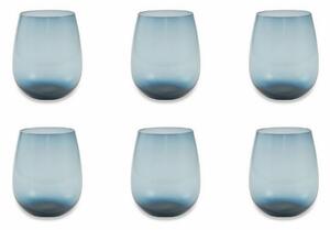VILLA D’ESTE HOME Set sklenic na vodu HappyHour 6 kusů, modrá, 428 ml