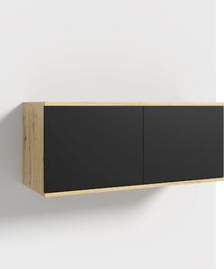 Závěsná skříň, 100 cm Barva dřeva: Dub Artisan/Černá