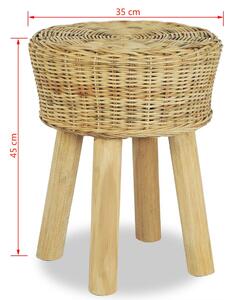 Barová stolička - přírodní ratan | 35x45 cm