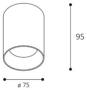 Led2 Stropní LED svítidlo TINY II M, 8-11W, ø 75 mm, CCT Barva: Bílá, Teplota světla: 2700K, Stmívání a řízení: ON/OFF