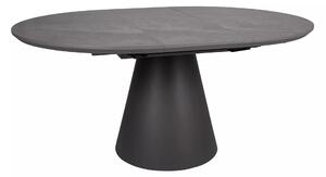Signal Rozkládací jídelní stůl Angel 120/160 cm šedý mramor/černý