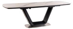 Signal Rozkládací jídelní stůl Armani 160/220 cm bílý/černý