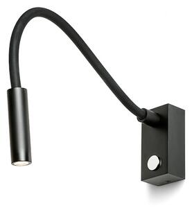 Nástěnné LED svítidlo AIM na husím krku, černé, 3 W, teplá bílá 3000 K