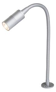 Stolní lampa ESA na desku, stříbrnošedá, 3 W, teplá bílá 3000 K