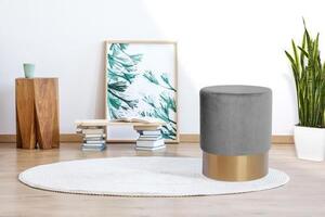 TABURET, dřevo, textil, kompozitní dřevo, 35/42 cm - Taburety, Online Only