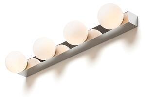 Koupelnové nástěnné svítidlo DOMINO IV, chrom/opálové sklo, patice G9, 4× 6 W, IP44