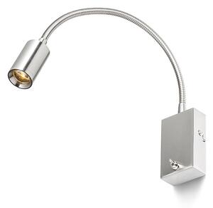 Nástěnné LED svítidlo VERSA, matný nikl, 3 W, teplá bílá 3000 K