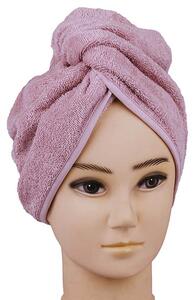 Vesna | Vlasový turban froté růžový 65x35 cm