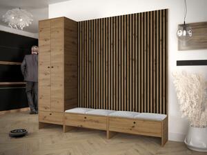 Predsieň Esmoltis VI, Barva: dub artisan / dub artisan + černá, Barva látek:: Abriamo 06 5903211370595