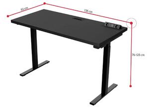 Polohovací stůl HERTA, 135x76-125x65, beton