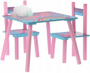 Chomik Dětský set stolku a židliček Unicorn