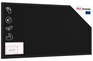 Černá křídová tabule 200×120 cm – ČERNÝ lakovaný dřevěný rám + DAREK, TB2012BK