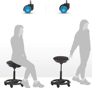 SONGMICS Otočná balanční kancelářská židle Axy černá