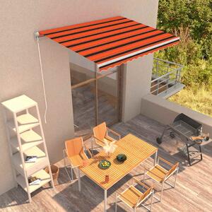 Ručně zatahovací markýza 350 x 250 cm oranžovo-hnědá 3051211
