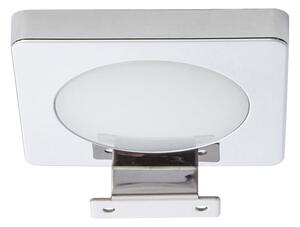 Koupelnové nástěnné LED svítidlo YOLO SQ nad zrcadlo, chrom, 4 W, teplá bílá 3000 K, IP44, 12 V